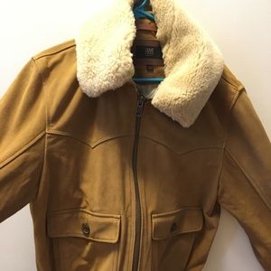 Frye Dylan Bomber Jacket with Shearling Collar